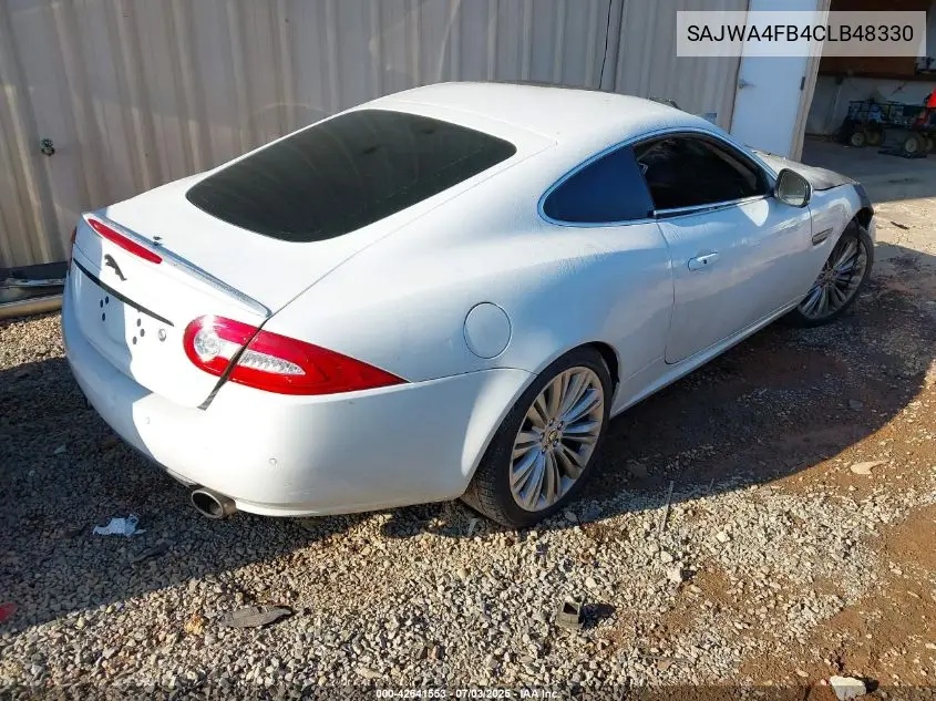 2012 Jaguar Xk VIN: SAJWA4FB4CLB48330 Lot: 42641553
