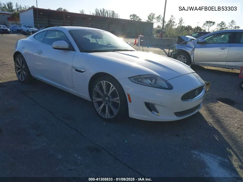 2014 Jaguar Xk VIN: SAJWA4FB0ELB53303 Lot: 41305833