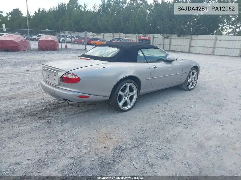 2001 Jaguar Xkr VIN: SAJDA42B11PA12062 Lot: 42693177