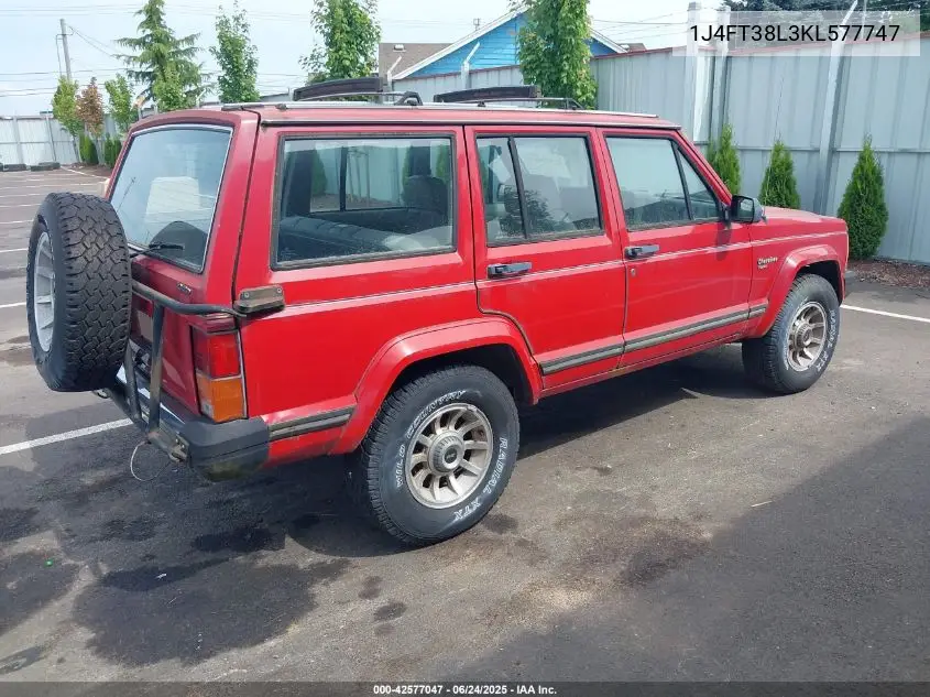 1989 Jeep Cherokee Pioneer VIN: 1J4FT38L3KL577747 Lot: 42577047