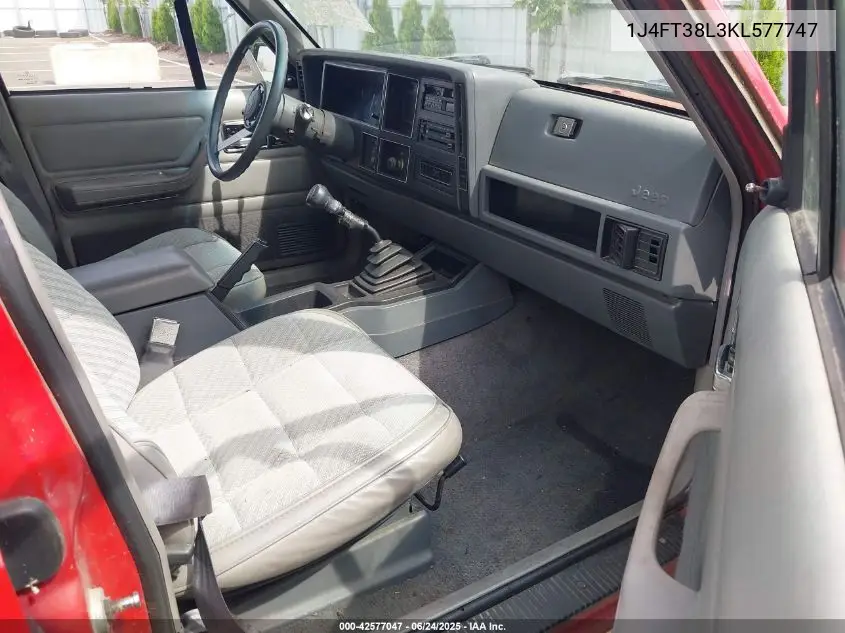 1989 Jeep Cherokee Pioneer VIN: 1J4FT38L3KL577747 Lot: 42577047