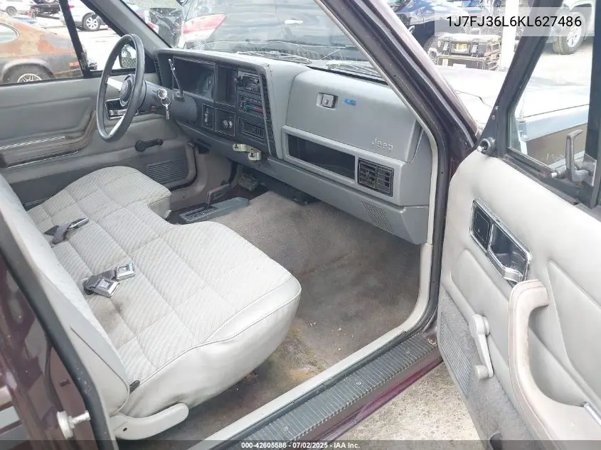 1989 Jeep Comanche Pioneer VIN: 1J7FJ36L6KL627486 Lot: 42605588
