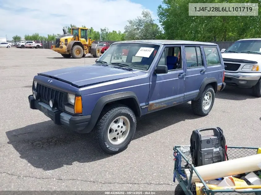 1990 Jeep Cherokee VIN: 1J4FJ28L6LL101719 Lot: 42268252