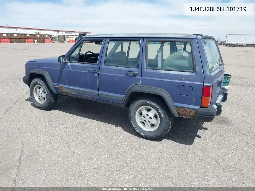 1990 Jeep Cherokee VIN: 1J4FJ28L6LL101719 Lot: 42268252
