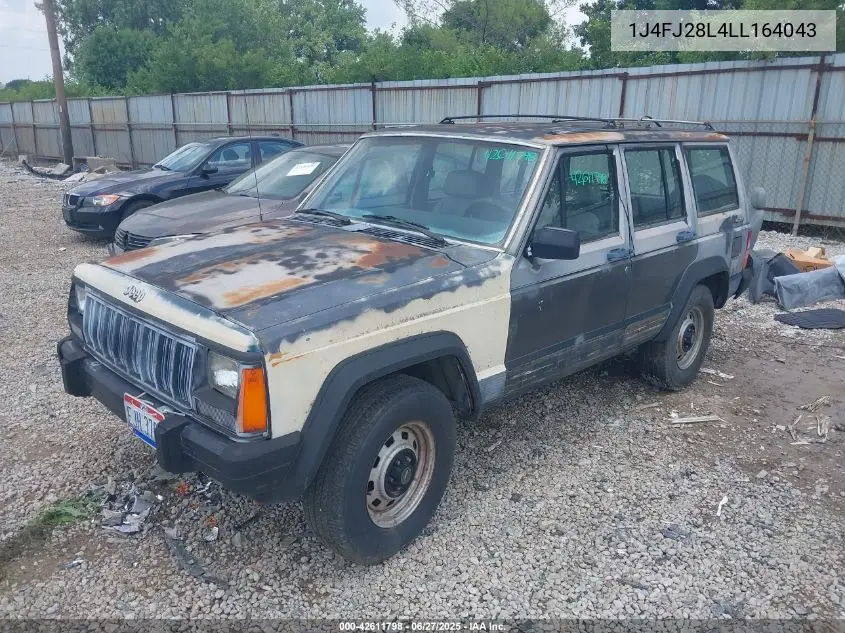 1990 Jeep Cherokee VIN: 1J4FJ28L4LL164043 Lot: 42611798