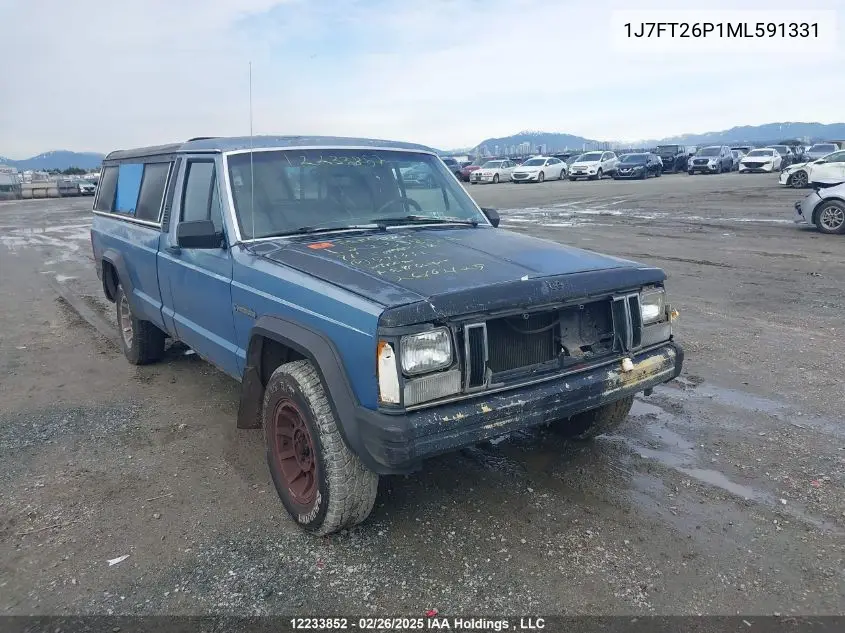 1991 Jeep Comanche VIN: 1J7FT26P1ML591331 Lot: 12233852