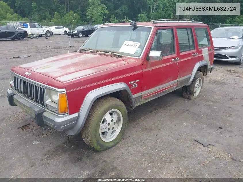 1991 Jeep Cherokee Laredo VIN: 1J4FJ58SXML632724 Lot: 42228652
