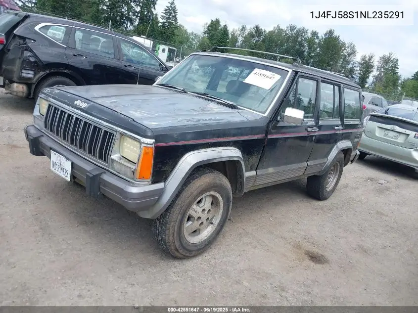 1992 Jeep Cherokee Laredo VIN: 1J4FJ58S1NL235291 Lot: 42551647