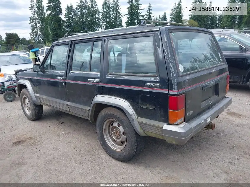 1992 Jeep Cherokee Laredo VIN: 1J4FJ58S1NL235291 Lot: 42551647