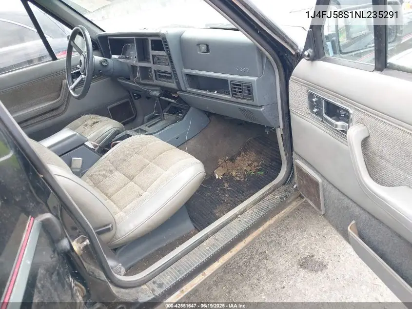 1992 Jeep Cherokee Laredo VIN: 1J4FJ58S1NL235291 Lot: 42551647