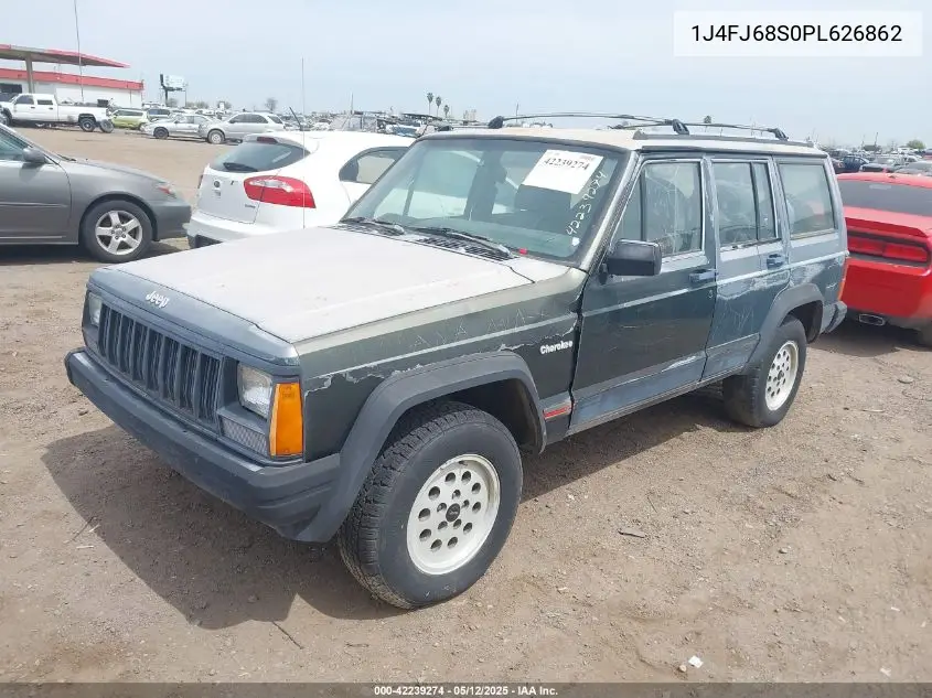 1993 Jeep Cherokee Sport VIN: 1J4FJ68S0PL626862 Lot: 42239274