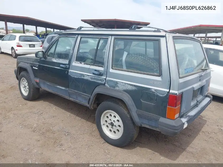 1993 Jeep Cherokee Sport VIN: 1J4FJ68S0PL626862 Lot: 42239274