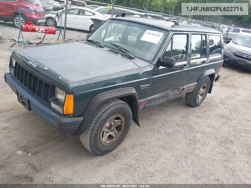 1993 Jeep Cherokee Sport VIN: 1J4FJ68S2PL622716 Lot: 42570145