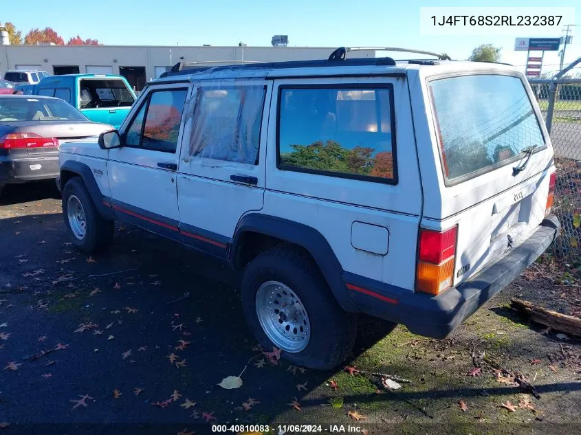 1994 Jeep Cherokee Sport VIN: 1J4FT68S2RL232387 Lot: 40810083