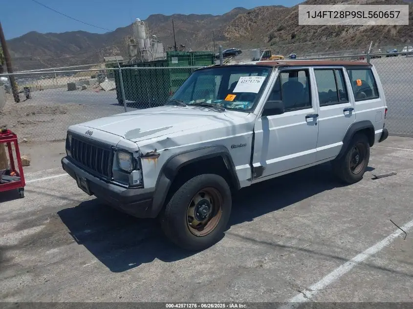 1995 Jeep Cherokee Se VIN: 1J4FT28P9SL560657 Lot: 42571276
