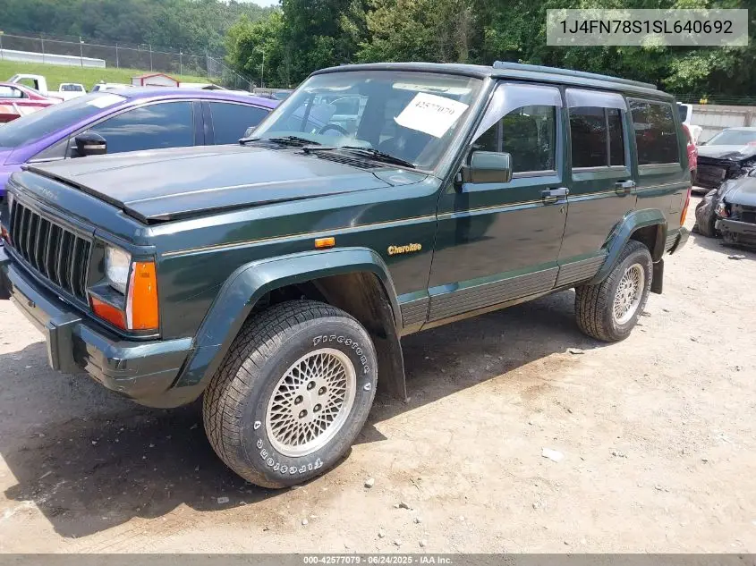 1995 Jeep Cherokee VIN: 1J4FN78S1SL640692 Lot: 42577079