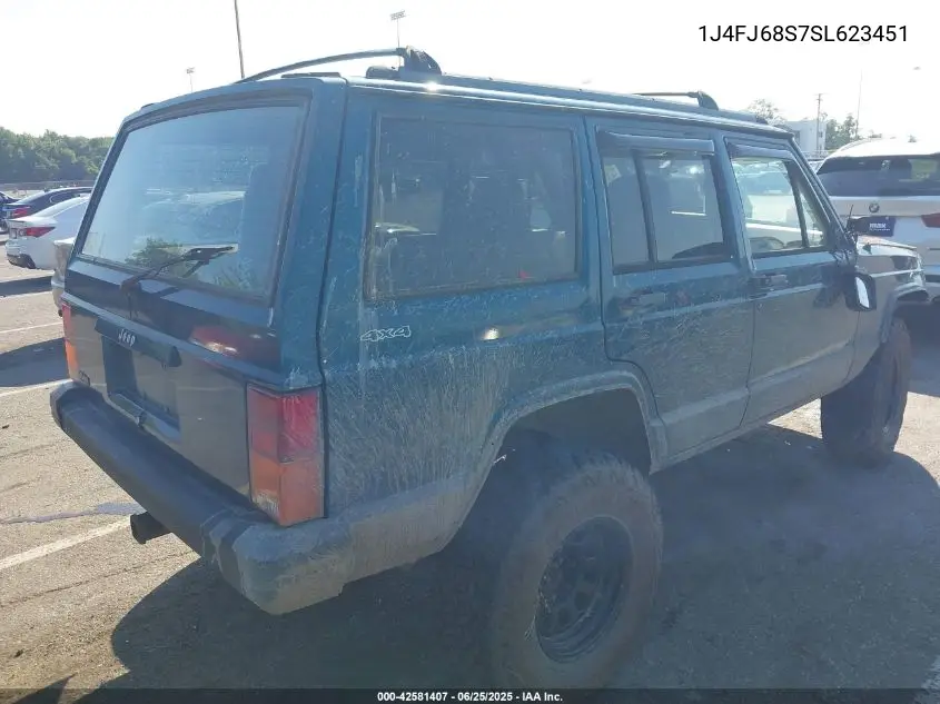 1995 Jeep Cherokee Sport VIN: 1J4FJ68S7SL623451 Lot: 42581407