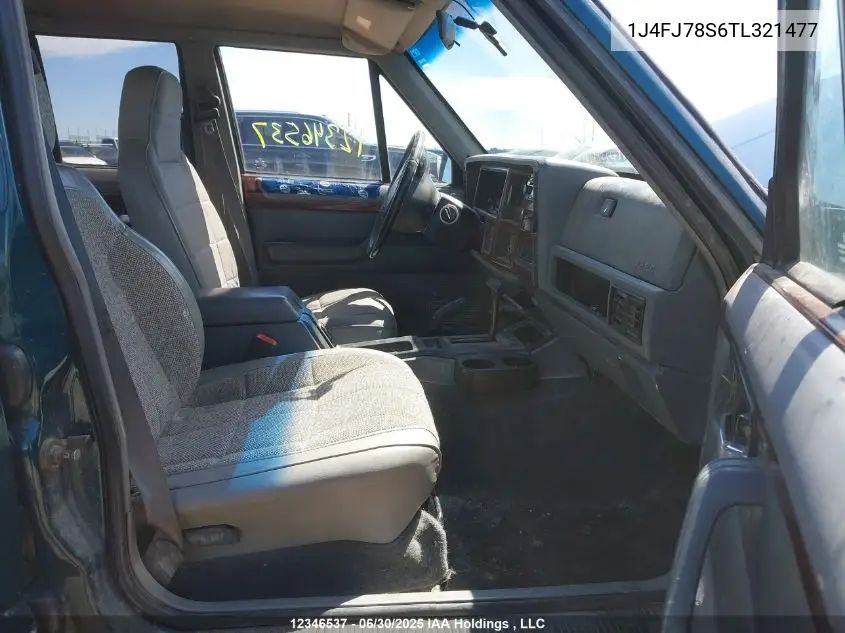 1996 Jeep Cherokee Country VIN: 1J4FJ78S6TL321477 Lot: 12346537X