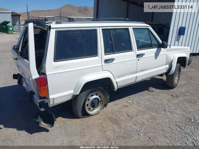 1996 Jeep Cherokee Sport/Classic VIN: 1J4FJ68S5TL333114 Lot: 42533716