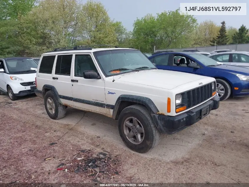 1997 Jeep Cherokee Sport VIN: 1J4FJ68S1VL592797 Lot: 42217241