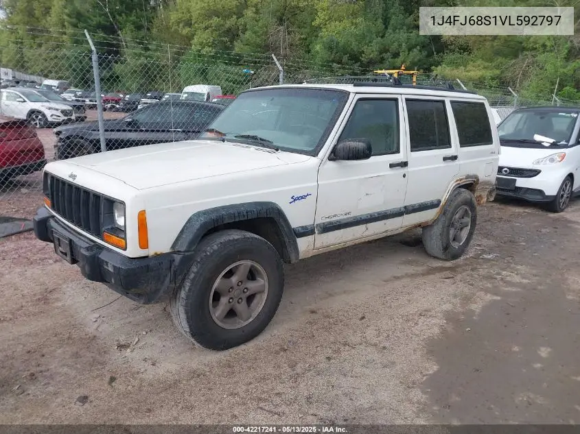 1997 Jeep Cherokee Sport VIN: 1J4FJ68S1VL592797 Lot: 42217241