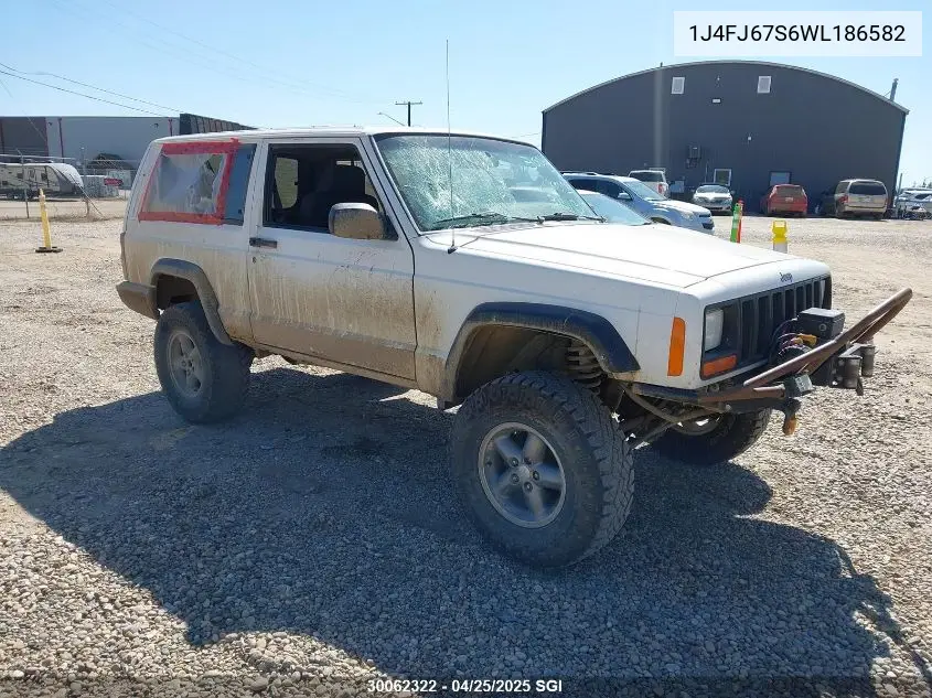 1998 Jeep Cherokee Sport VIN: 1J4FJ67S6WL186582 Lot: 30062322