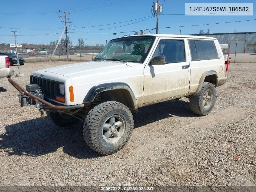 1998 Jeep Cherokee Sport VIN: 1J4FJ67S6WL186582 Lot: 30062322