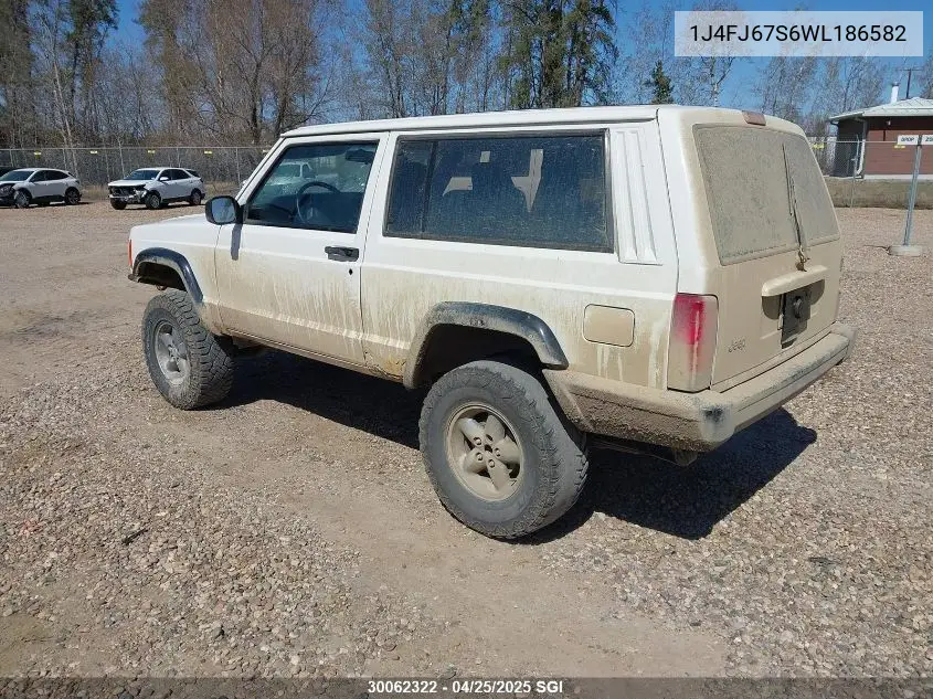 1998 Jeep Cherokee Sport VIN: 1J4FJ67S6WL186582 Lot: 30062322