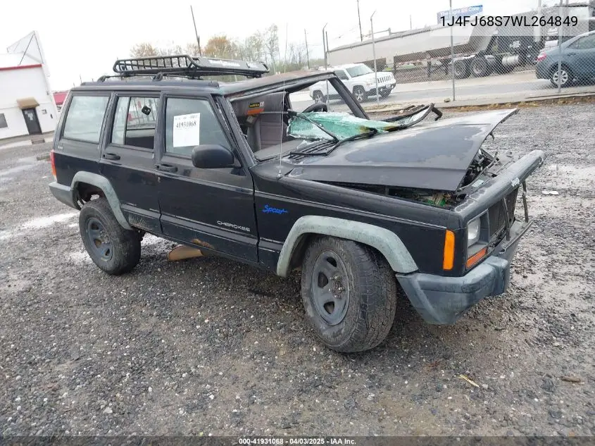 1998 Jeep Cherokee Classic/Sport VIN: 1J4FJ68S7WL264849 Lot: 41931068