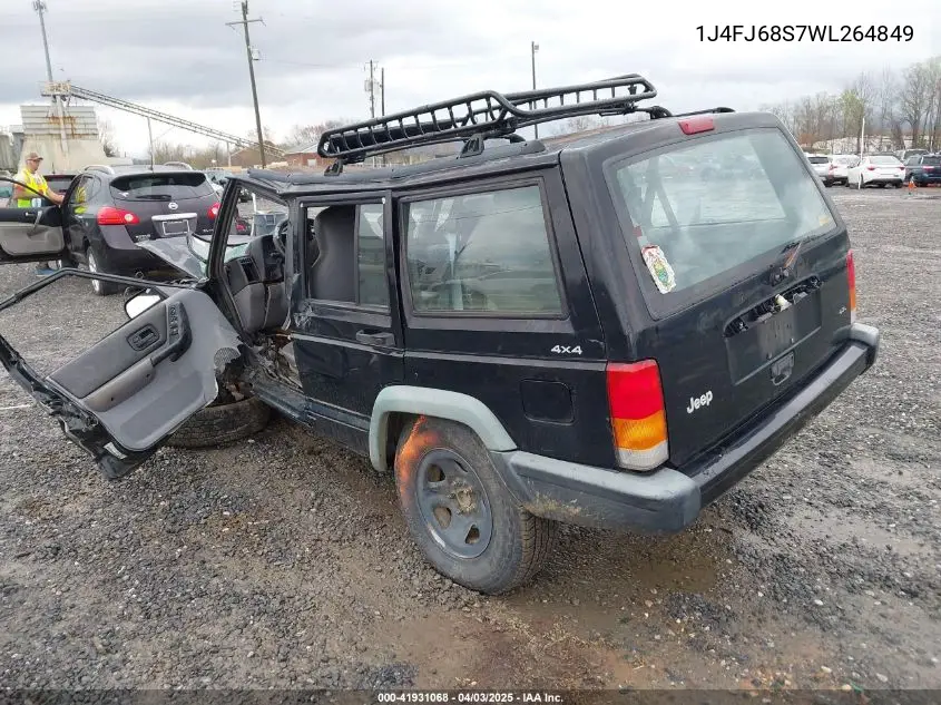 1998 Jeep Cherokee Classic/Sport VIN: 1J4FJ68S7WL264849 Lot: 41931068