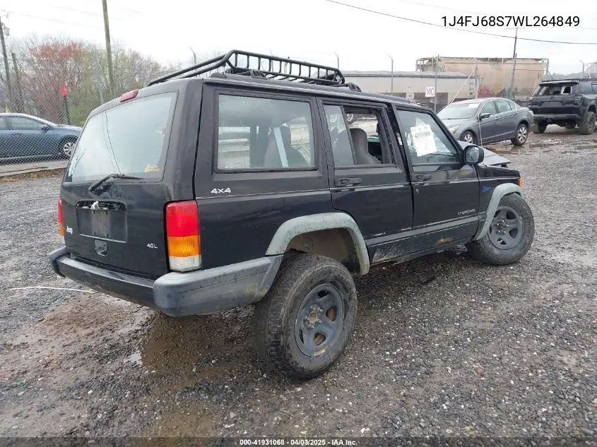 1998 Jeep Cherokee Classic/Sport VIN: 1J4FJ68S7WL264849 Lot: 41931068