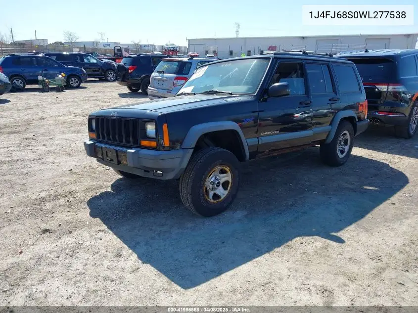 1998 Jeep Cherokee Sport/Classic VIN: 1J4FJ68S0WL277538 Lot: 41986568