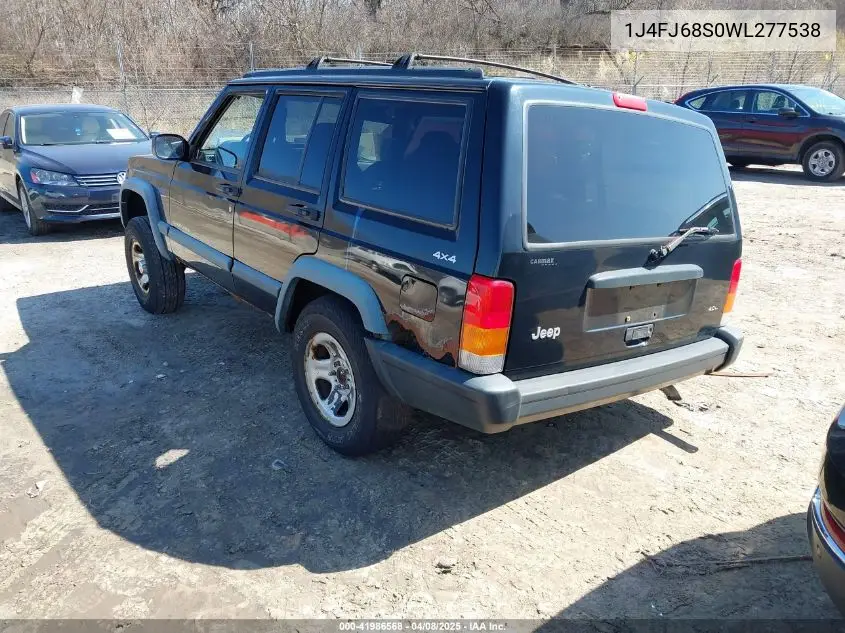 1998 Jeep Cherokee Sport/Classic VIN: 1J4FJ68S0WL277538 Lot: 41986568