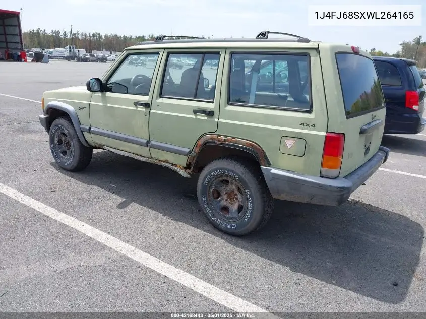 1998 Jeep Cherokee Classic/Sport VIN: 1J4FJ68SXWL264165 Lot: 42168443