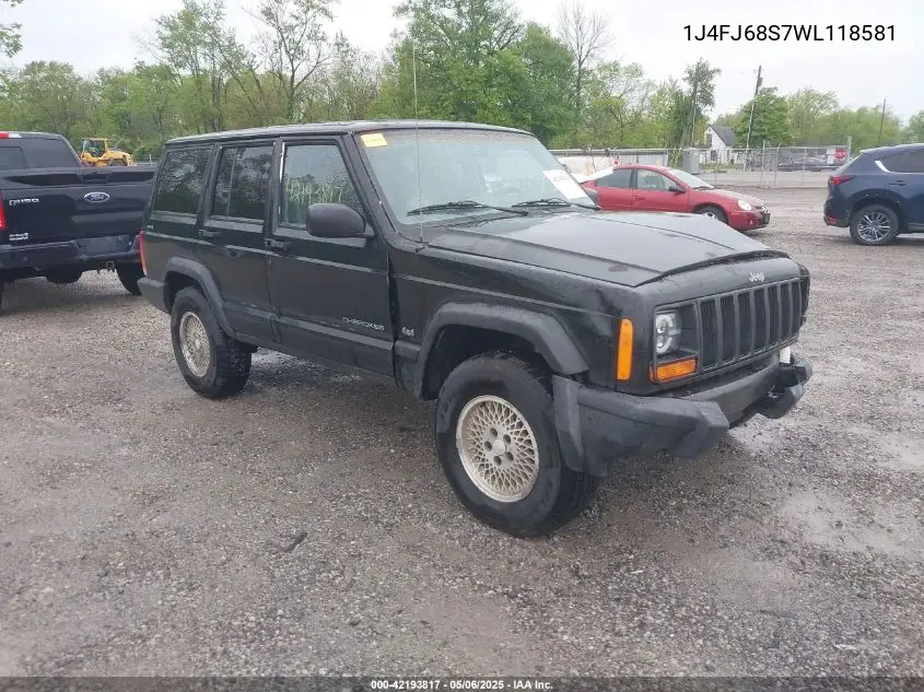 1998 Jeep Cherokee Classic/Limited/Sport VIN: 1J4FJ68S7WL118581 Lot: 42193817
