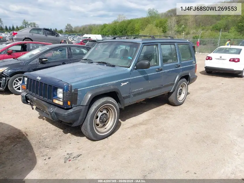 1998 Jeep Cherokee Classic/Sport VIN: 1J4FJ68S0WL269553 Lot: 42207389