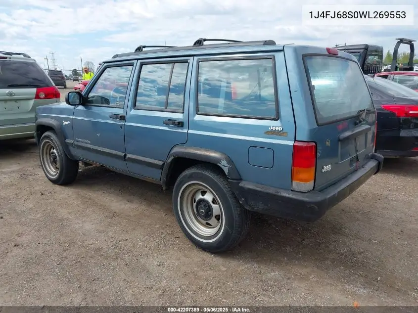 1998 Jeep Cherokee Classic/Sport VIN: 1J4FJ68S0WL269553 Lot: 42207389