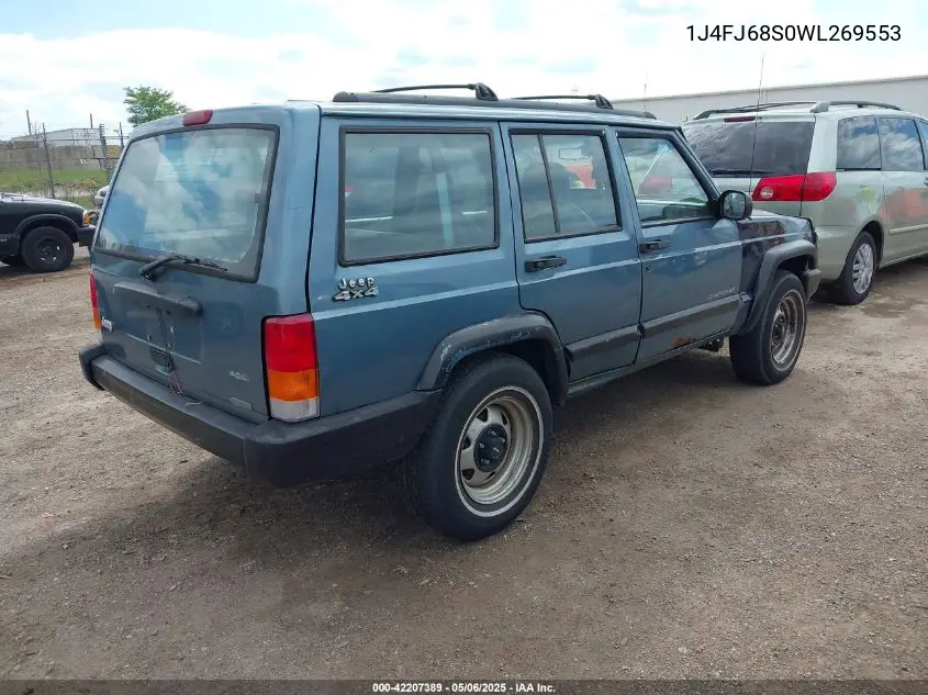 1998 Jeep Cherokee Classic/Sport VIN: 1J4FJ68S0WL269553 Lot: 42207389