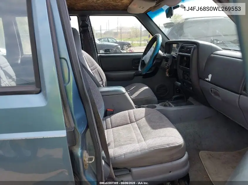 1998 Jeep Cherokee Classic/Sport VIN: 1J4FJ68S0WL269553 Lot: 42207389