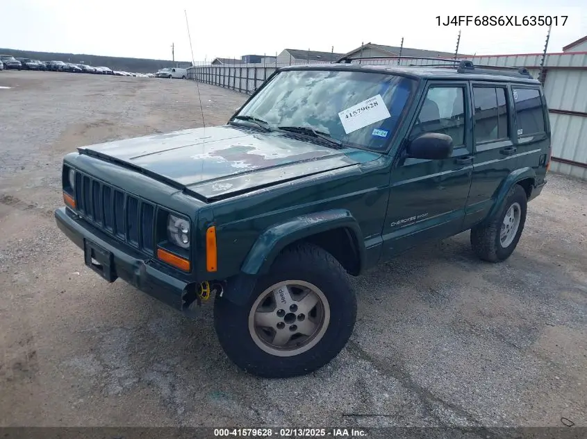 1999 Jeep Cherokee Classic/Sport VIN: 1J4FF68S6XL635017 Lot: 41579628