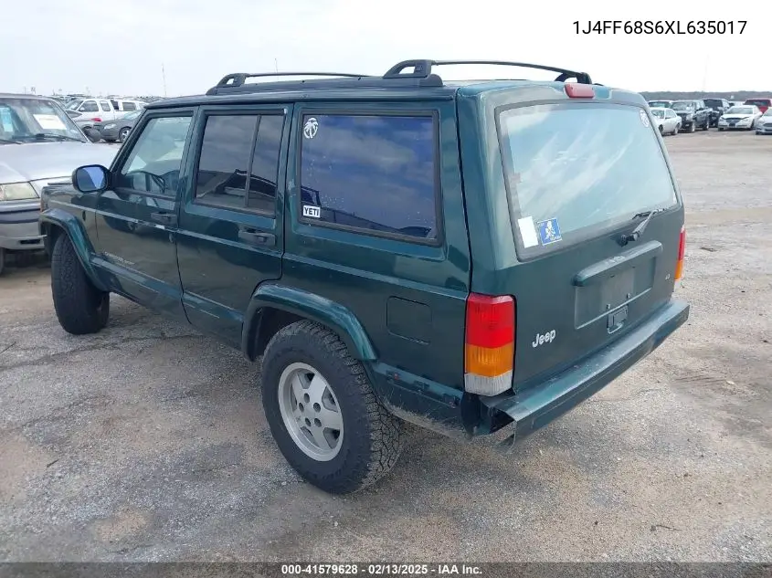 1999 Jeep Cherokee Classic/Sport VIN: 1J4FF68S6XL635017 Lot: 41579628