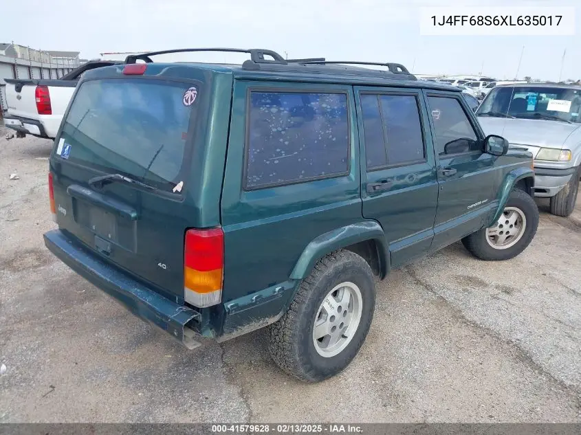 1999 Jeep Cherokee Classic/Sport VIN: 1J4FF68S6XL635017 Lot: 41579628