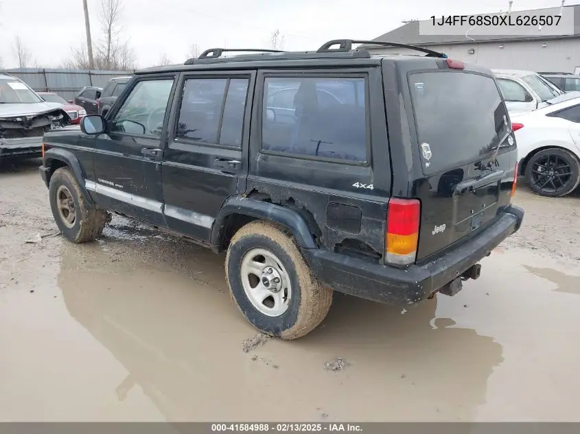 1999 Jeep Cherokee Classic/Sport VIN: 1J4FF68S0XL626507 Lot: 41584988
