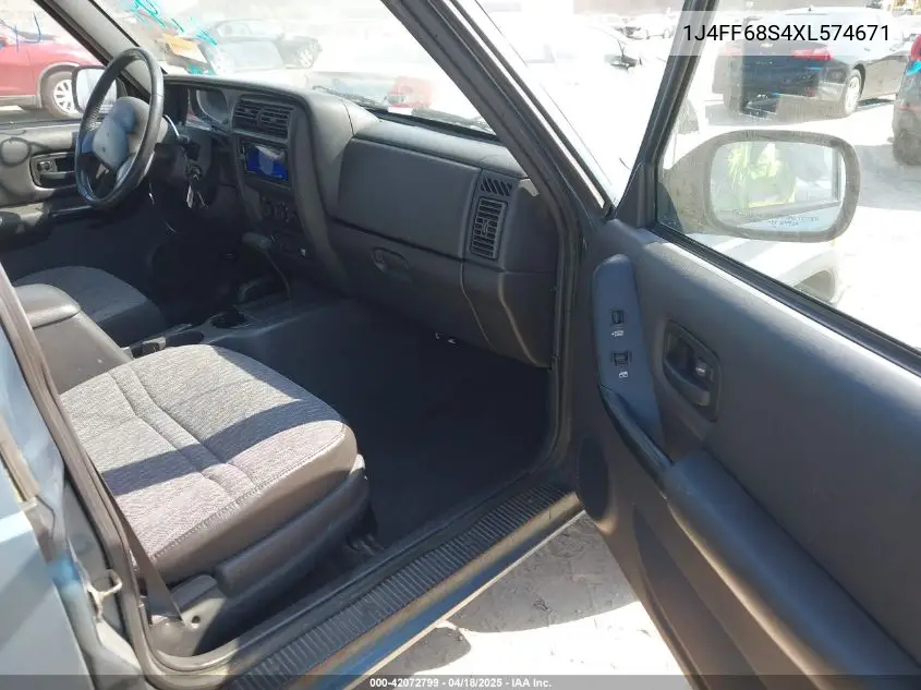 1999 Jeep Cherokee Classic/Sport VIN: 1J4FF68S4XL574671 Lot: 42072799