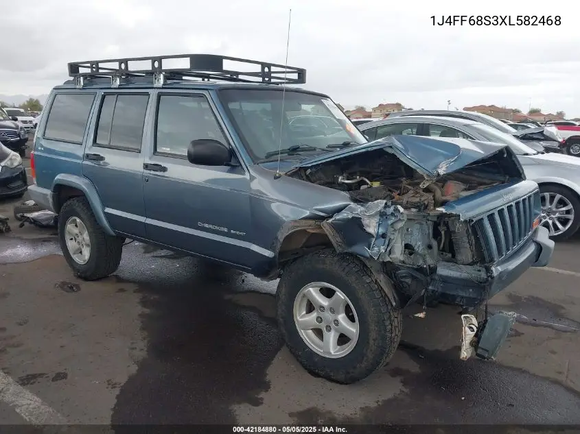 1999 Jeep Cherokee Classic/Sport VIN: 1J4FF68S3XL582468 Lot: 42184880