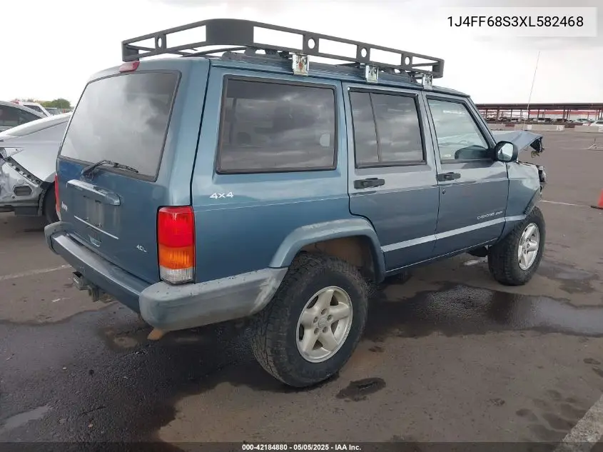 1999 Jeep Cherokee Classic/Sport VIN: 1J4FF68S3XL582468 Lot: 42184880