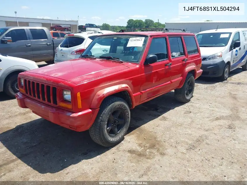 1999 Jeep Cherokee Classic/Sport VIN: 1J4FT68S1XL504294 Lot: 42509063