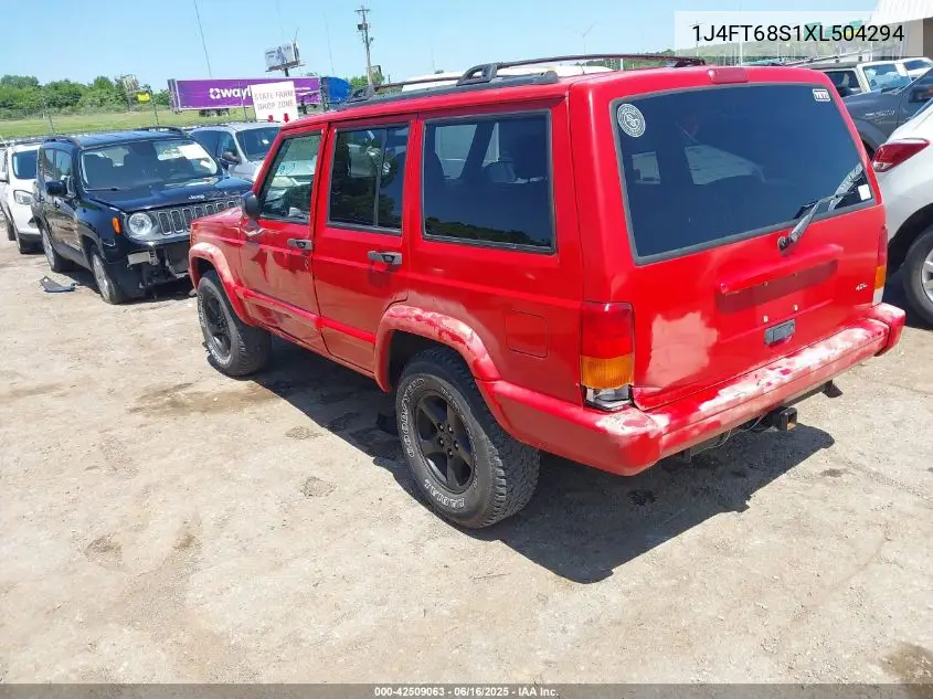 1999 Jeep Cherokee Classic/Sport VIN: 1J4FT68S1XL504294 Lot: 42509063