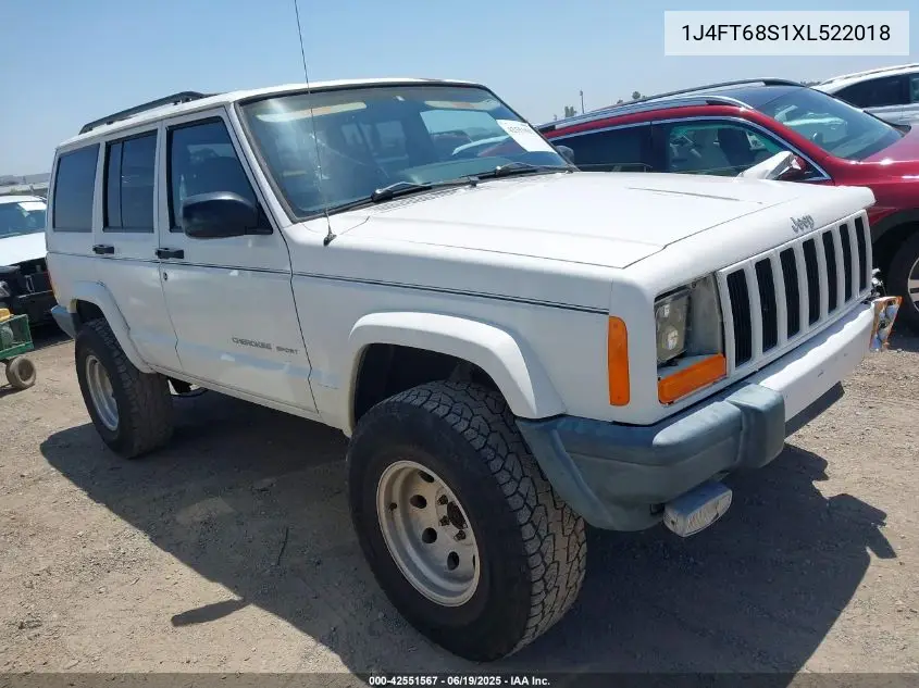 1999 Jeep Cherokee Classic/Sport VIN: 1J4FT68S1XL522018 Lot: 42551567