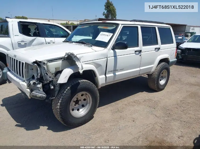 1999 Jeep Cherokee Classic/Sport VIN: 1J4FT68S1XL522018 Lot: 42551567